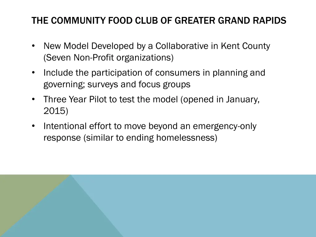 the community food club of greater grand rapids