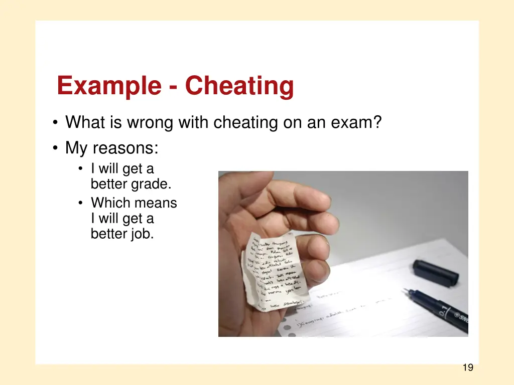 example cheating