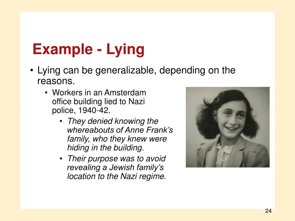 example lying 1