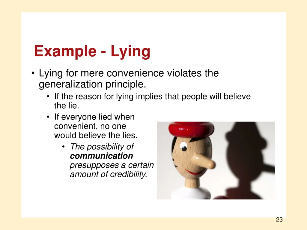 example lying