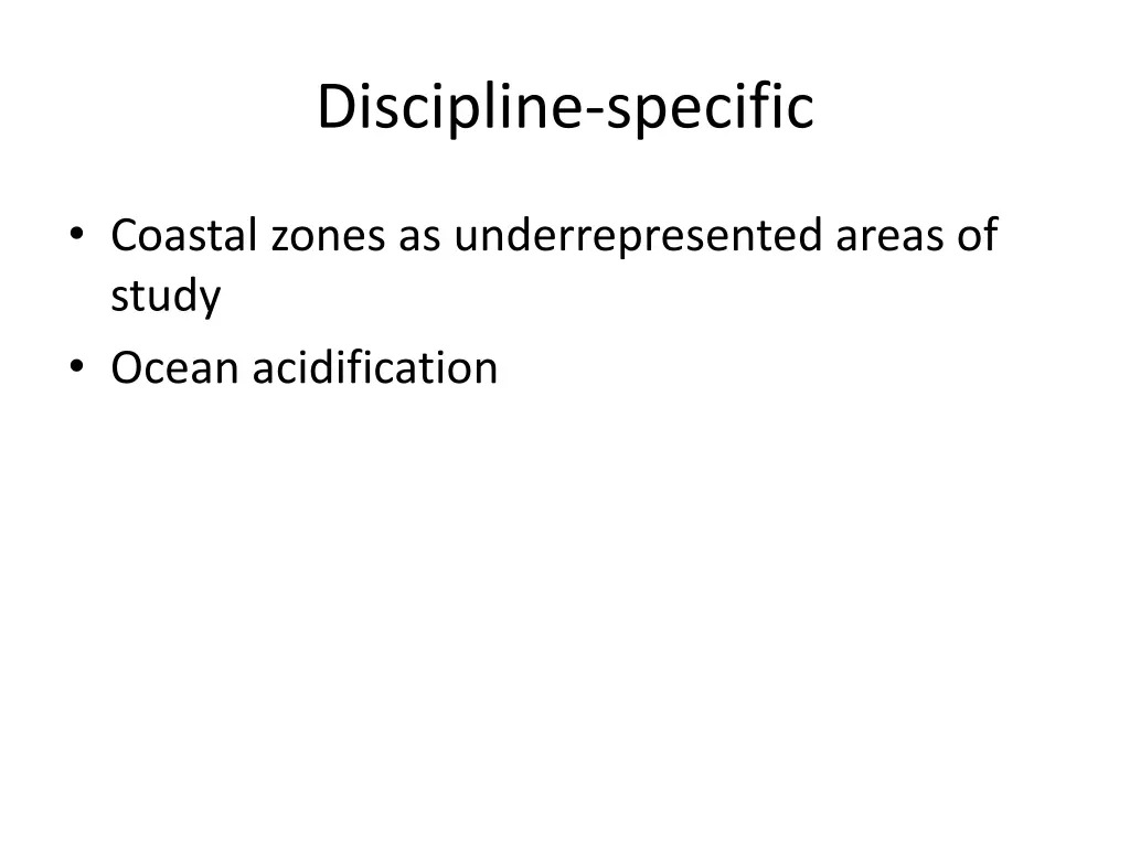 discipline specific