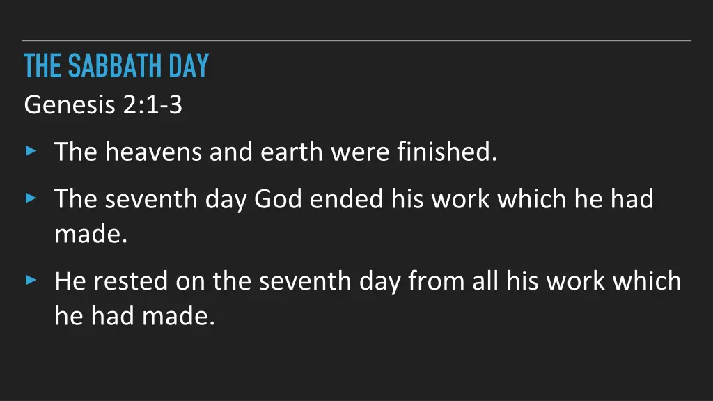 the sabbath day genesis 2 1 3 the heavens