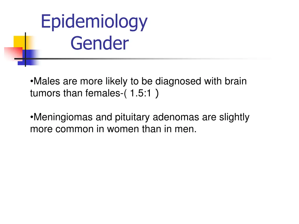 epidemiology gender