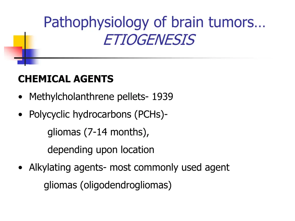 pathophysiology of brain tumors etiogenesis 2