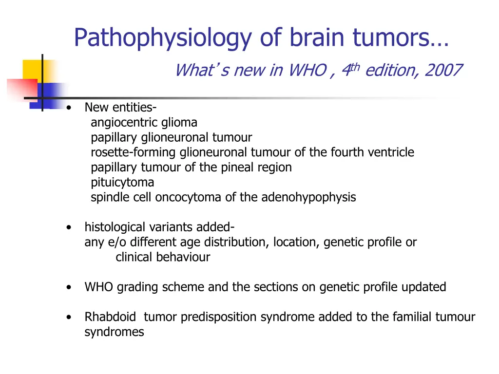 pathophysiology of brain tumors what