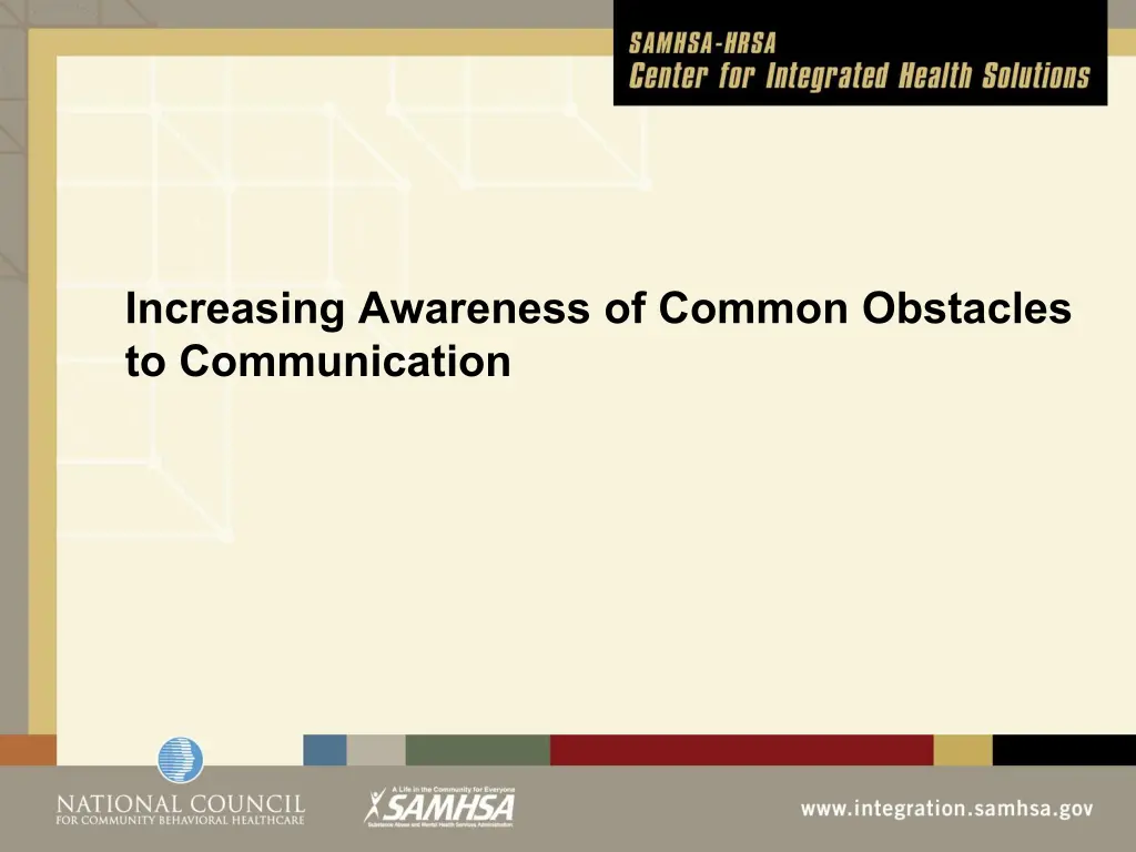 increasing awareness of common obstacles