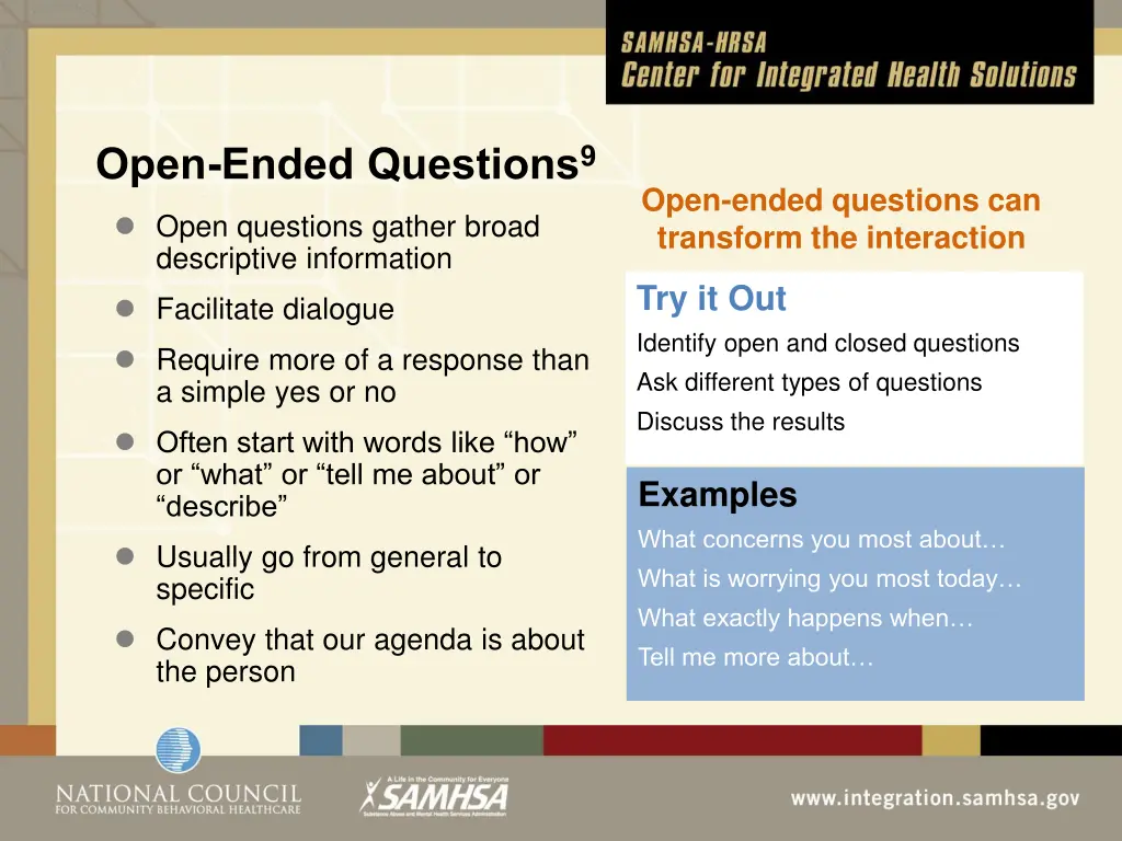 open ended questions 9