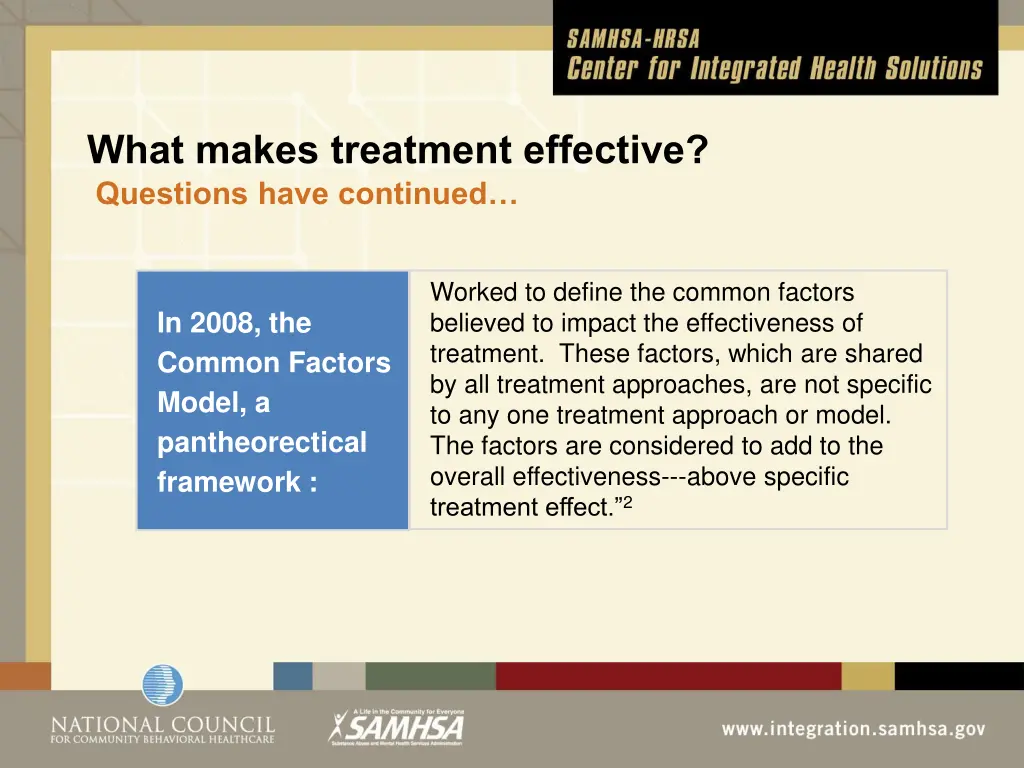 what makes treatment effective questions have