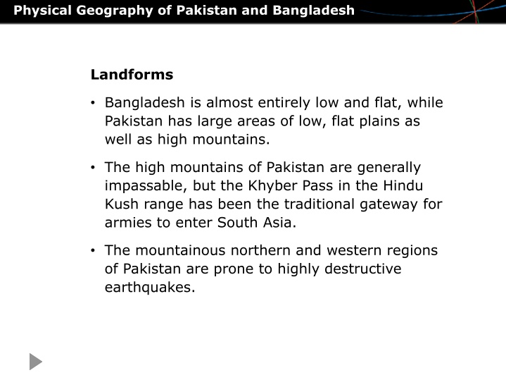 physical geography of pakistan and bangladesh