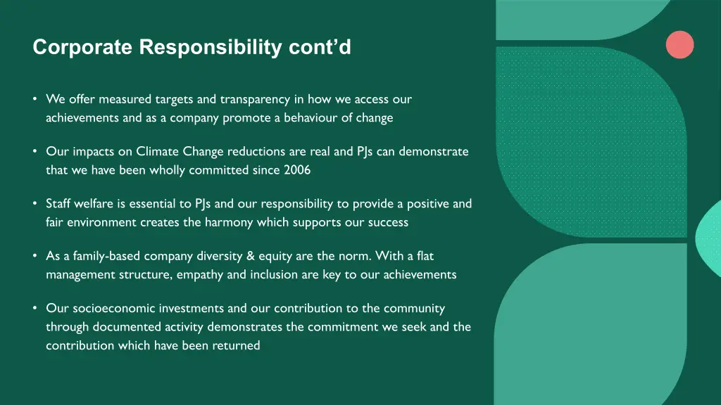 corporate responsibility cont d