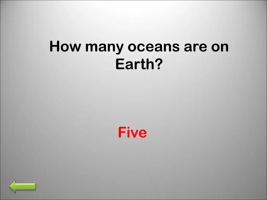 how many oceans are on earth