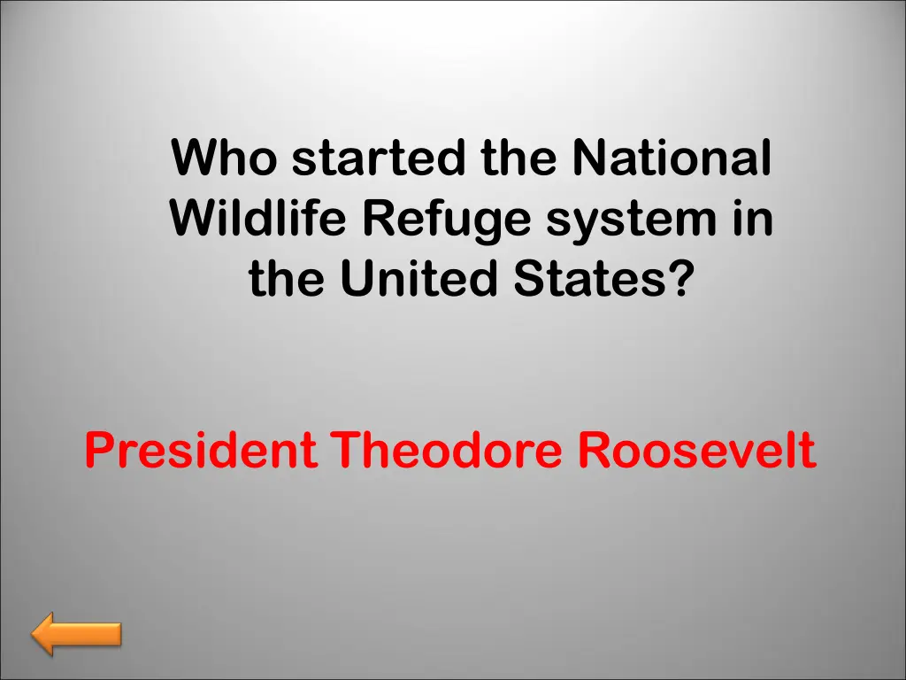 who started the national wildlife refuge system