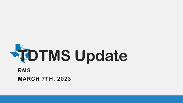 tdtms update