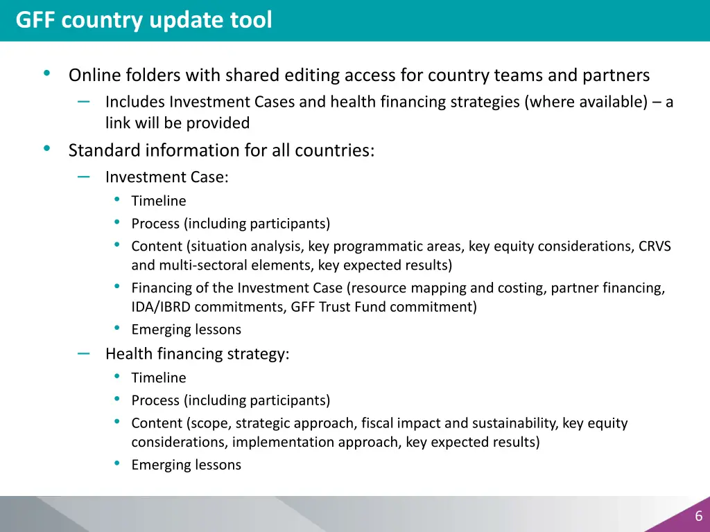 gff country update tool