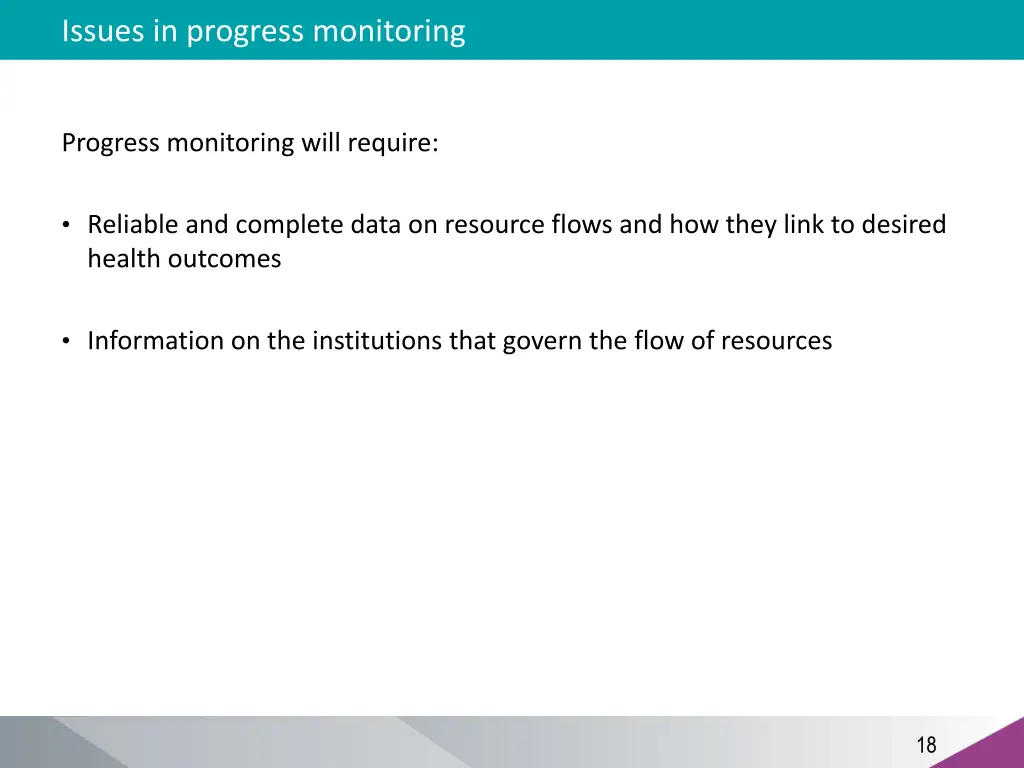 issues in progress monitoring