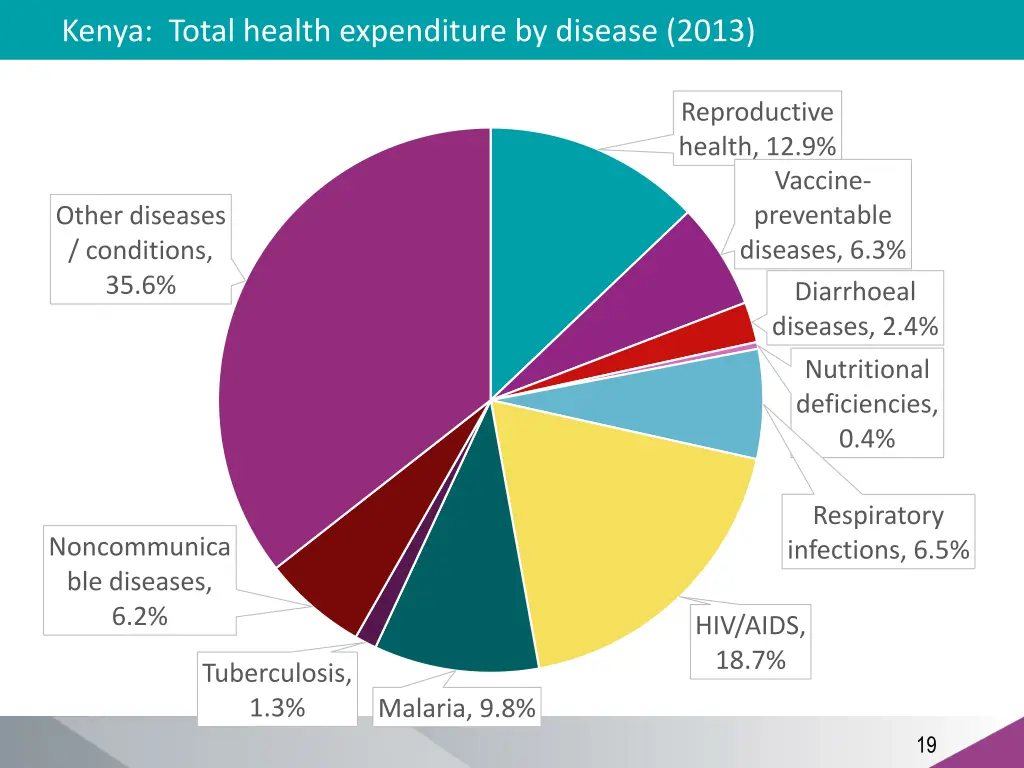 kenya total health expenditure by disease 2013