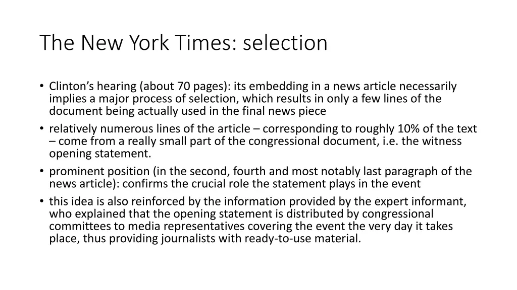 the new york times selection