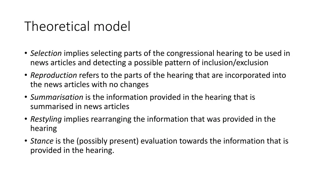 theoretical model 1