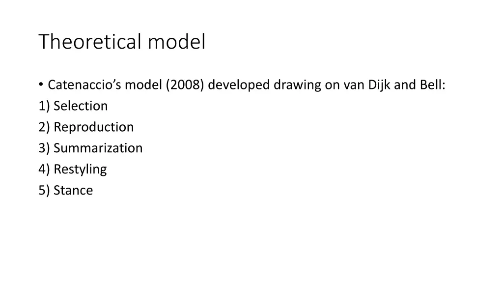 theoretical model