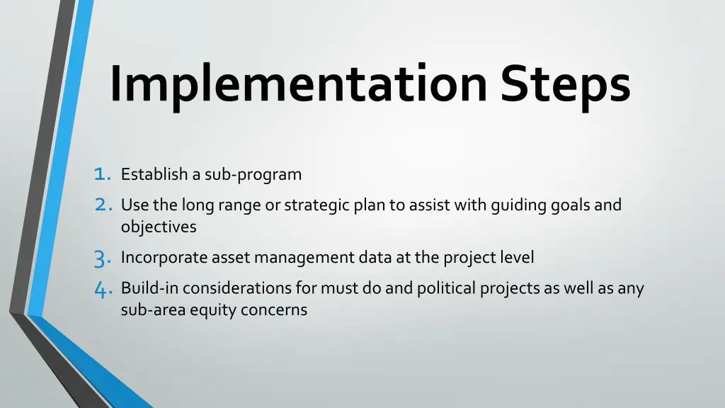 implementation steps