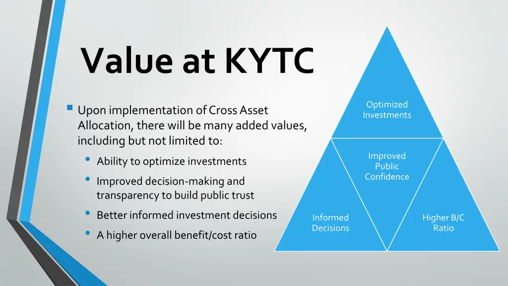 value at kytc