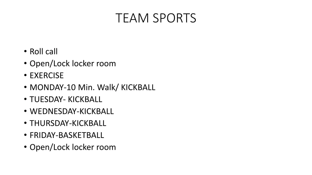 team sports