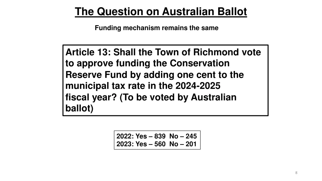 the question on australian ballot