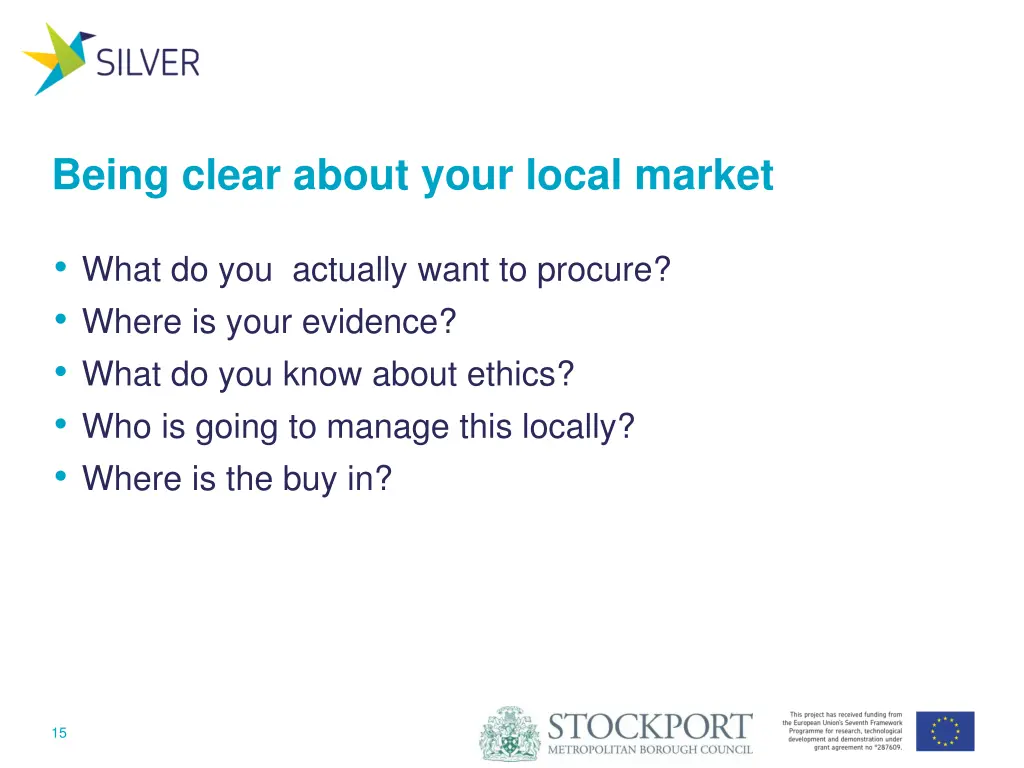 being clear about your local market