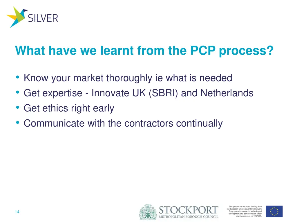 what have we learnt from the pcp process