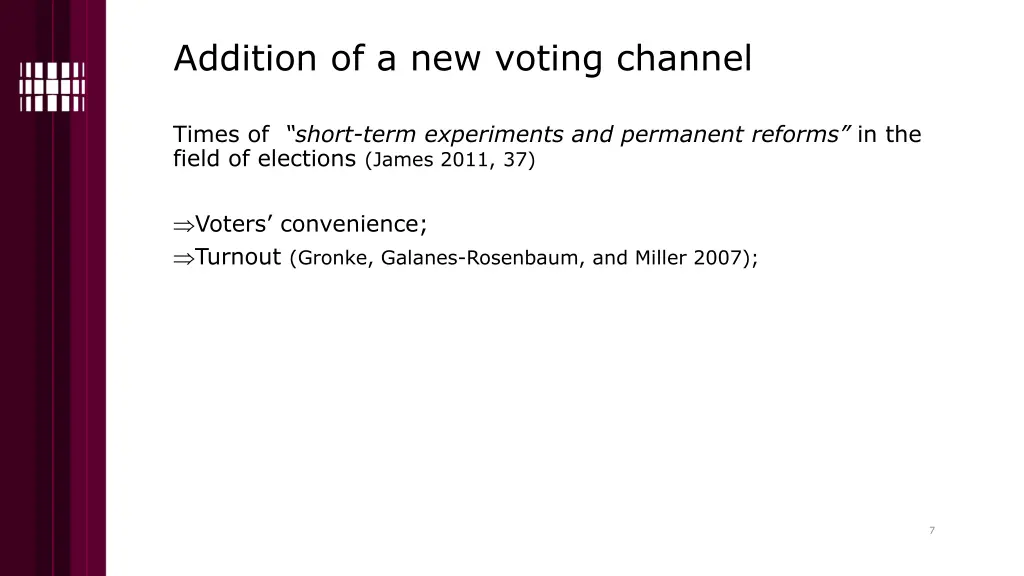 addition of a new voting channel