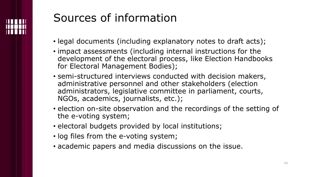 sources of information