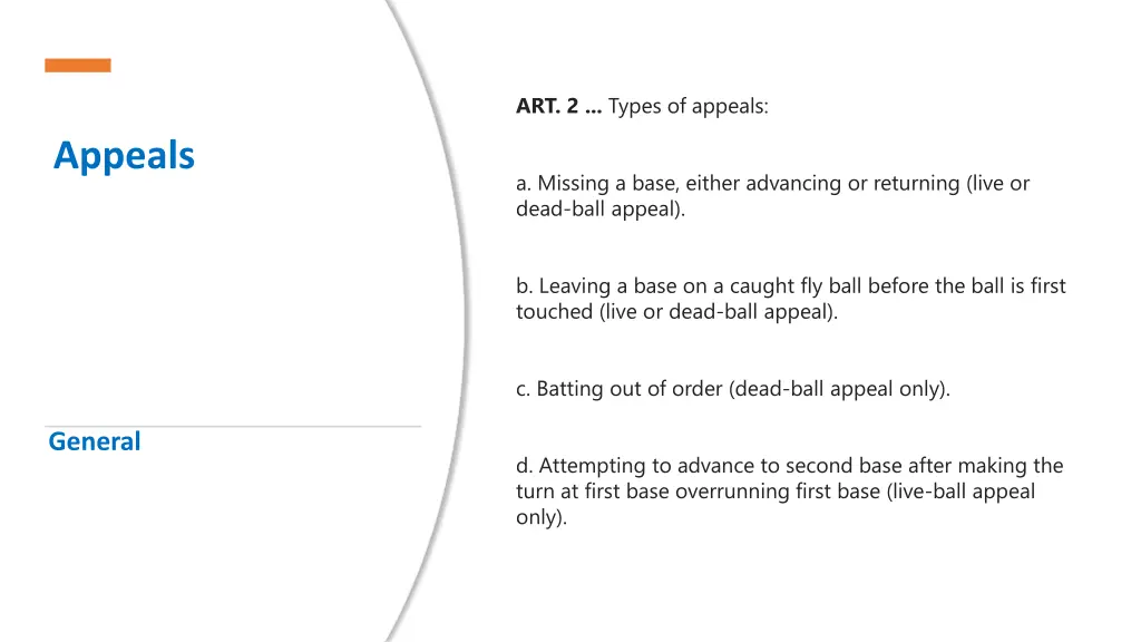 art 2 types of appeals