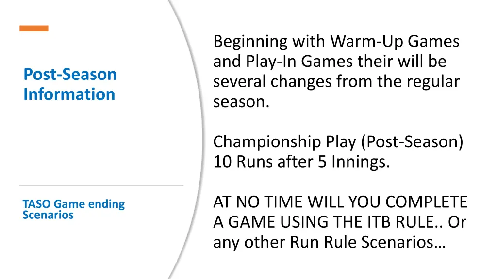 beginning with warm up games and play in games