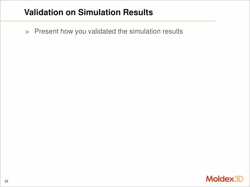 validation on simulation results