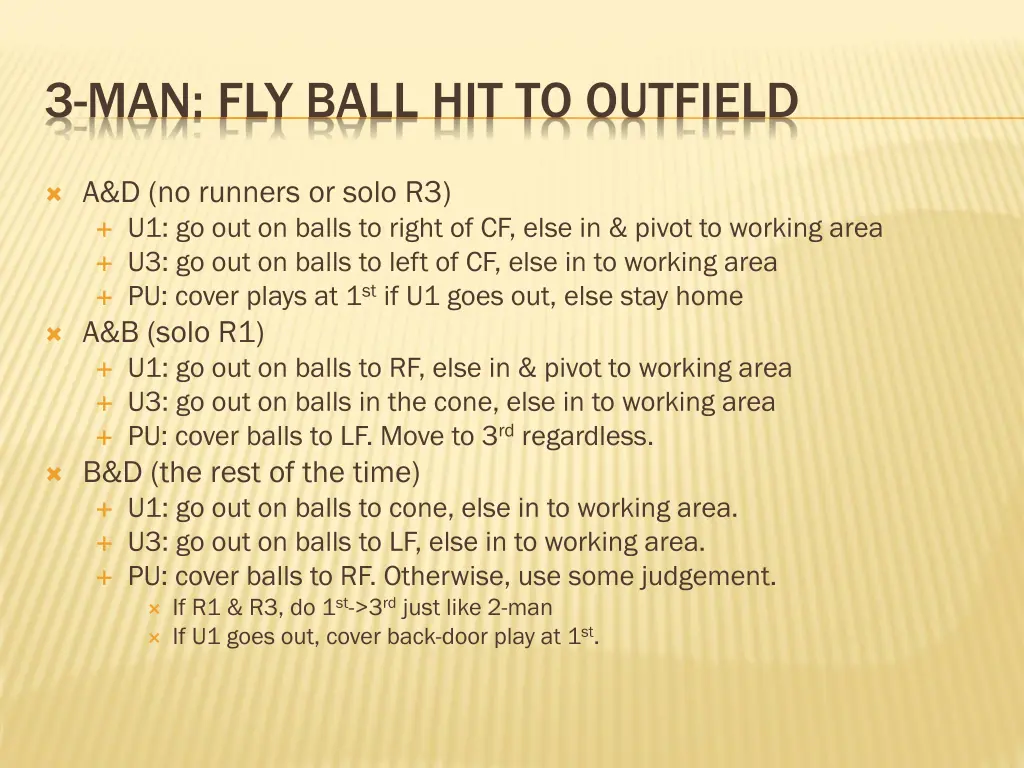 3 man fly ball hit to outfield