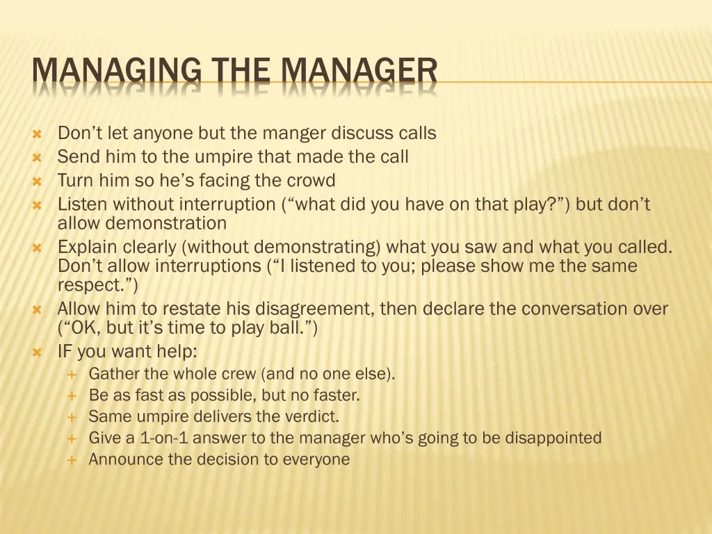 managing the manager