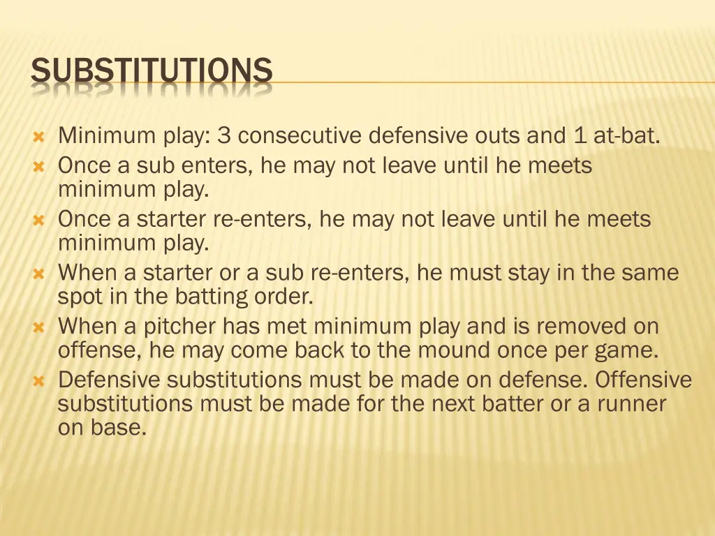 substitutions