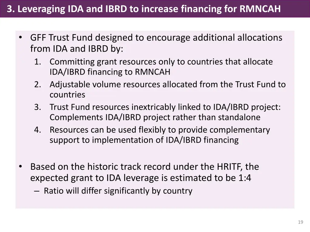 3 leveraging ida and ibrd to increase financing