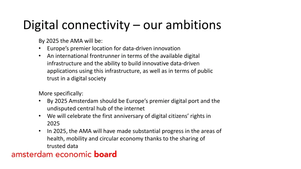 digital connectivity our ambitions