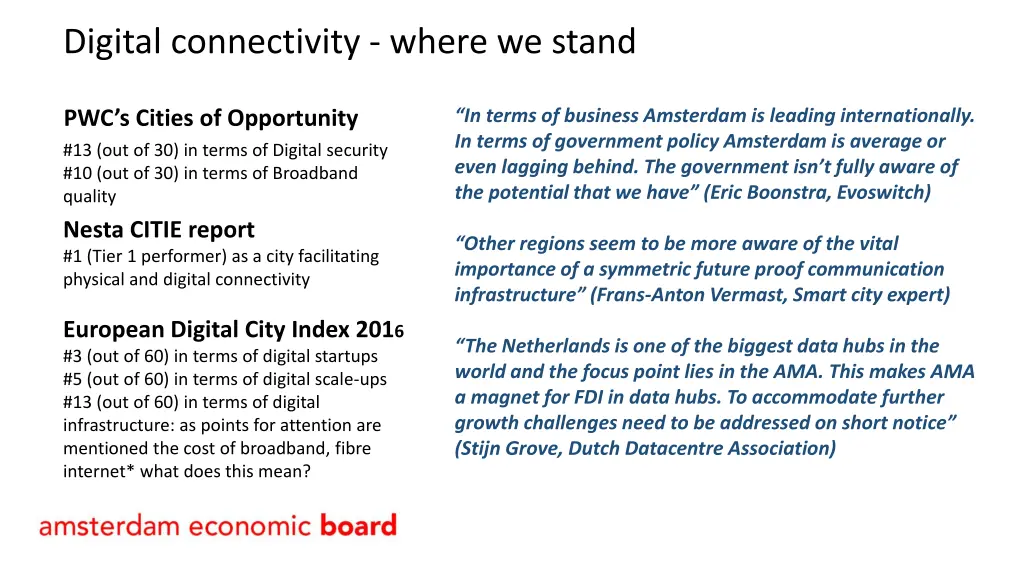 digital connectivity where we stand