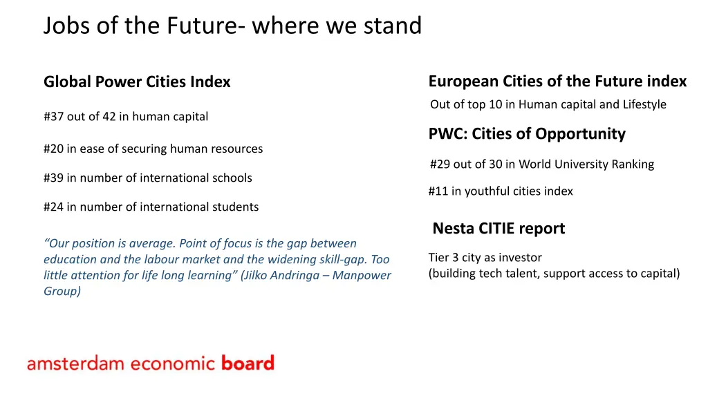 jobs of the future where we stand