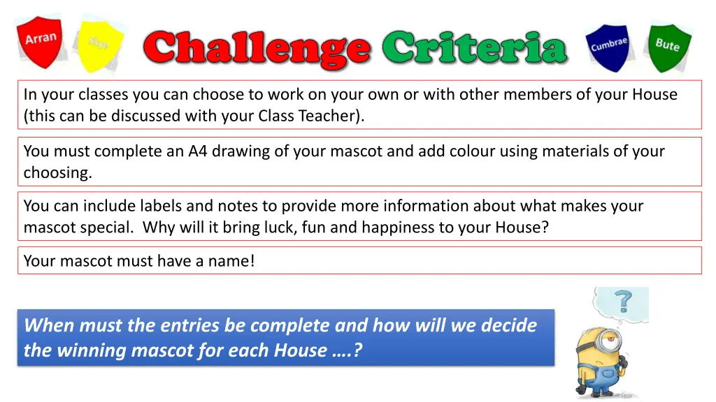 challenge challenge criteria