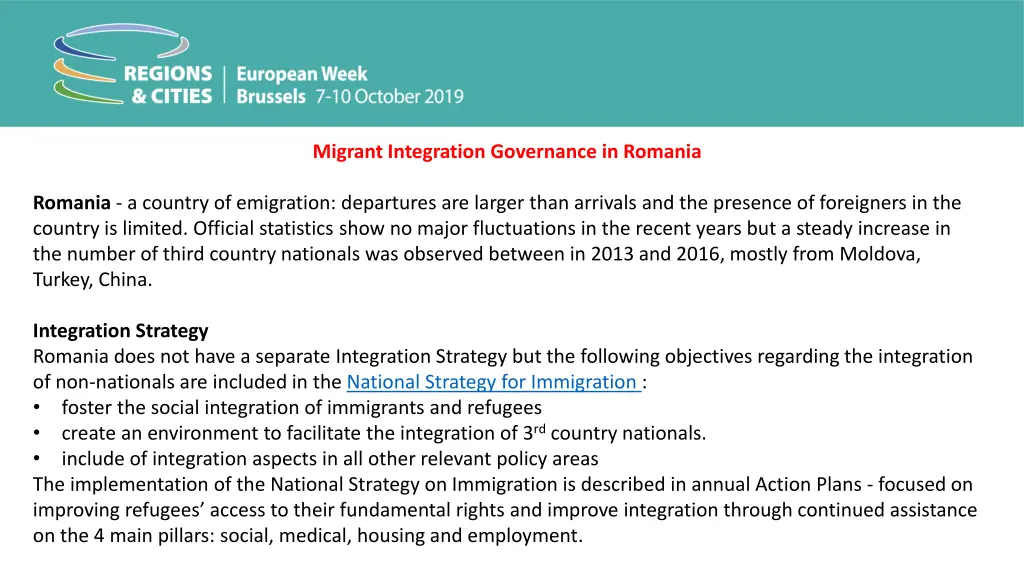 migrant integration governance in romania