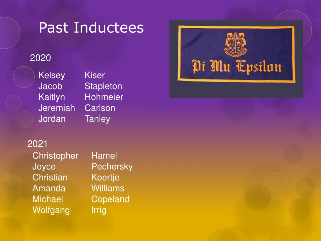 past inductees