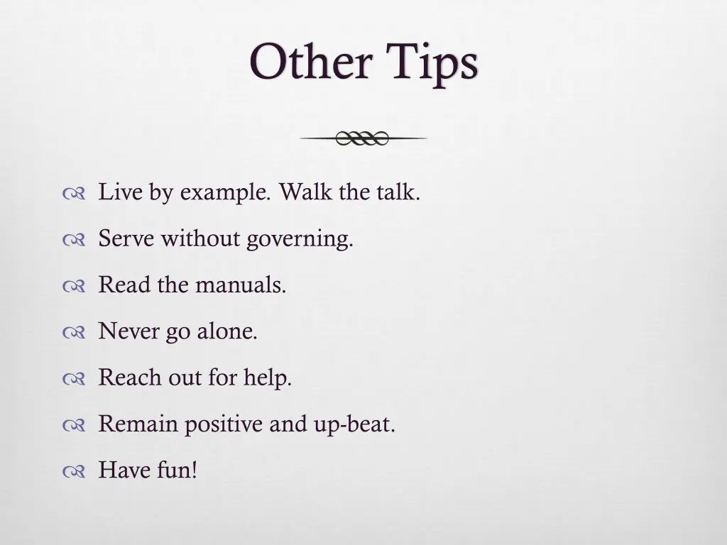 other tips