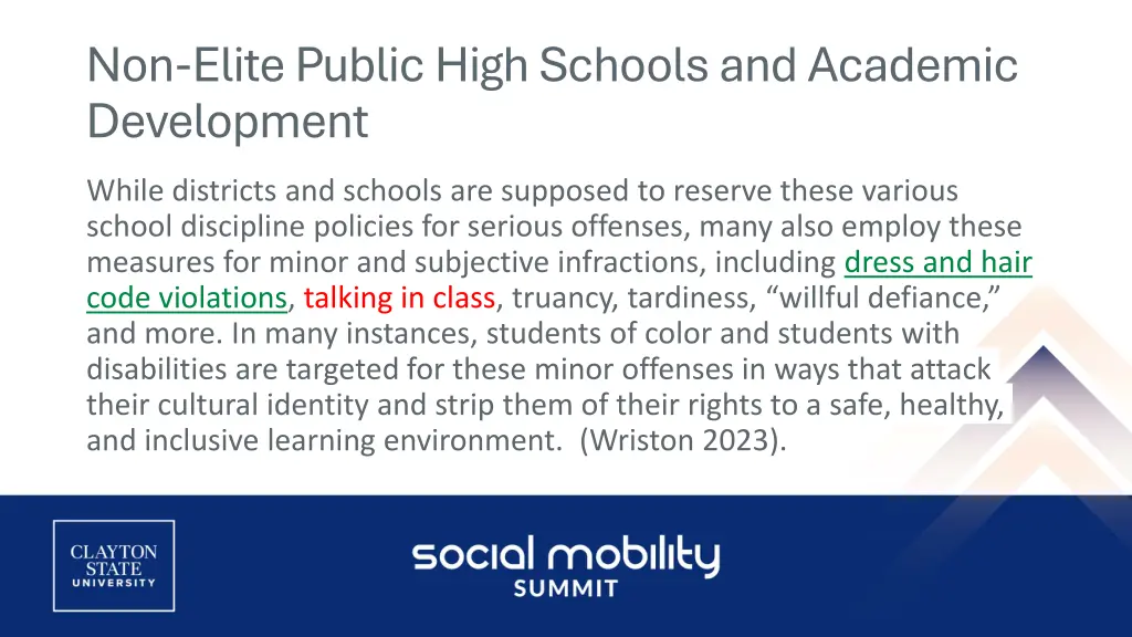 non elite public high schools and academic