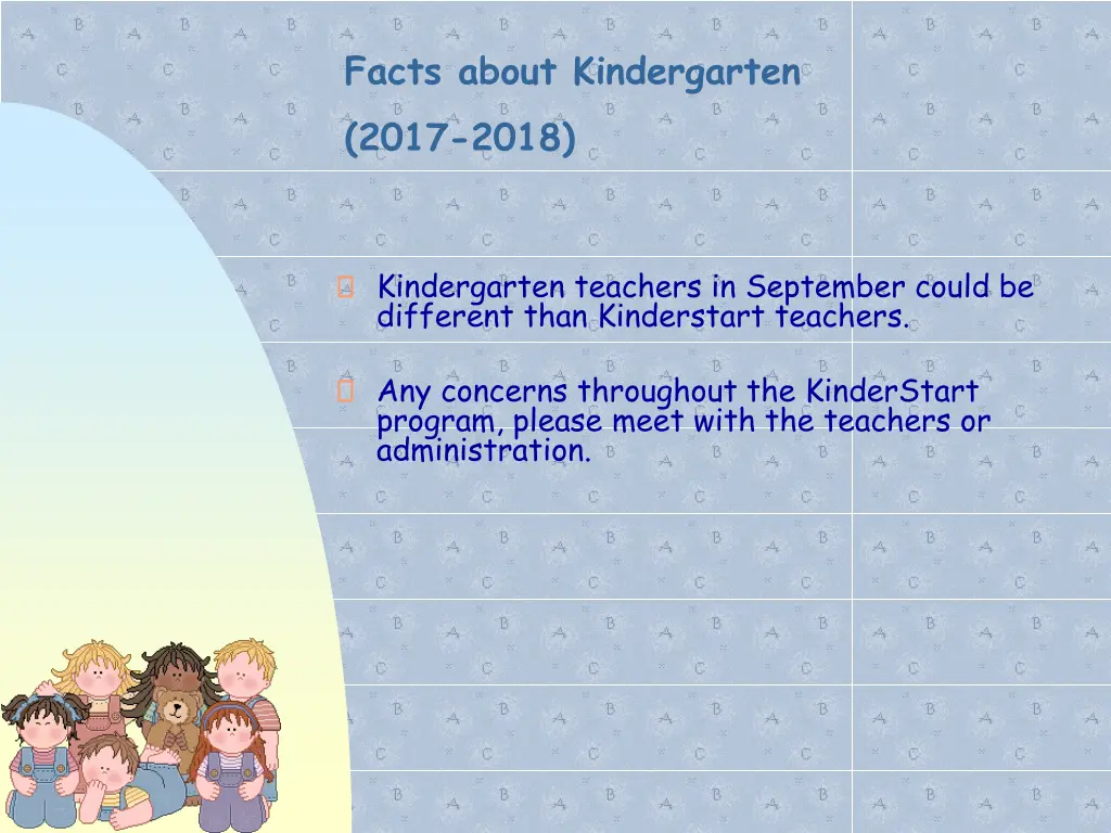 facts about kindergarten 2017 2018