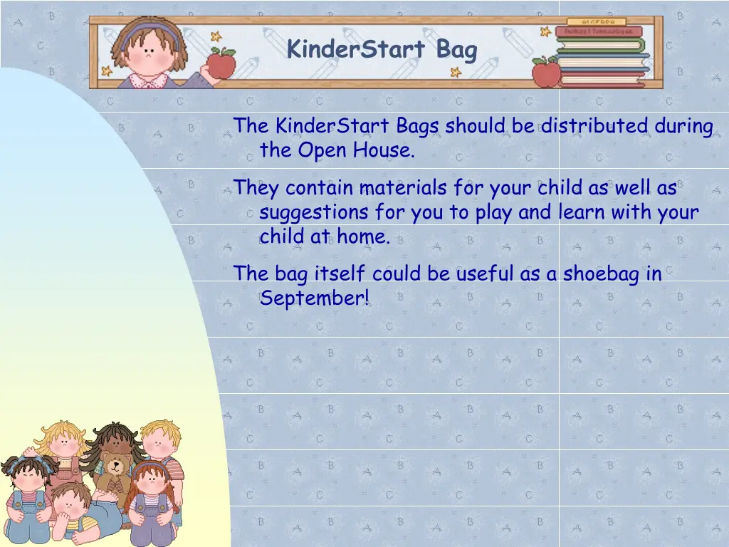 kinderstart bag