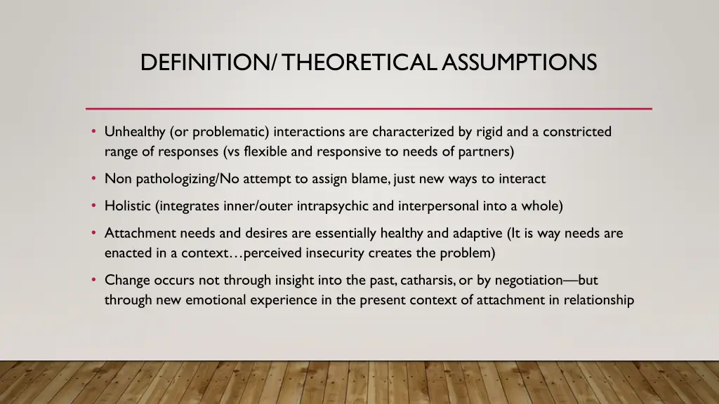 definition theoretical assumptions 1