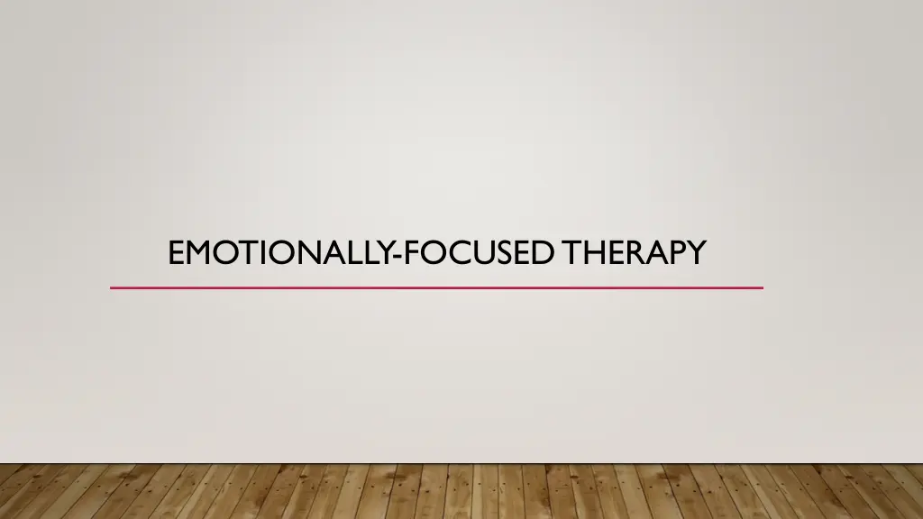 emotionally focused therapy